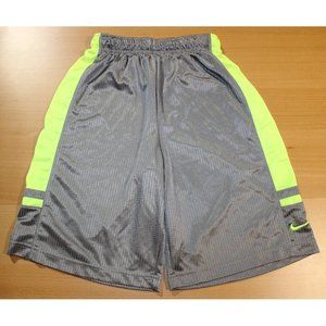 Nike Franchise Basketball Training Workout Shorts Boys Medium Gray Yellow 522433